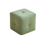 JNTFNE Repose-pieds carré, tabouret de maquillage créatif, tabouret rembourré pour changer de chaussures, tabouret de coiffeuse pour chambre à coucher, salon, entrée (vert)
