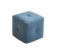JNTFNE Repose-pieds carré, tabouret de maquillage créatif, tabouret rembourré pour changer de chaussures, tabouret de coiffeuse pour chambre à coucher, salon, entrée (bleu)