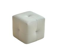 JNTFNE Repose-pieds carré, tabouret de maquillage créatif, tabouret rembourré pour changer de chaussures, tabouret de coiffeuse pour chambre à coucher, salon, entrée (gris)