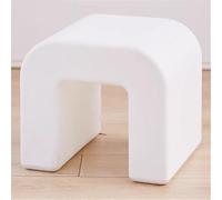 JNTFNE Repose-pieds multi-usages, petit tabouret de cuisine, banc à chaussures, siège de relaxation, pouf ottoman pour salon, dortoir, coiffeuse (blanc)