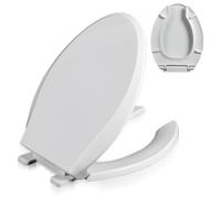 JNTFNE Siège de Toilette Commercial Ouvert à l'avant avec Couvercle à Fermeture Douce et dégagement Rapide pour Un Nettoyage Facile - Idéal pour Les Toilettes publiques et Les Entreprises