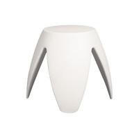 JNTFNE Tabouret en plastique ferme, chaise de salle à manger en forme de fleur, chaise de loisirs, repose-pieds léger, ottomane pour salle de jeux, jardin, intérieur, extérieur (blanc)