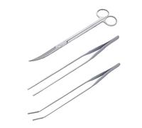 JNTMEI 3 in 1 Aquarium Kit Outil Accessoires, Pince Ciseaux en Acier Inoxydable Poisson Starter Kits Aquarium Eau Plante Pinces Ciseaux Outils Set pour Élagage d’Herbe d’Eau dans Réservoir (3)