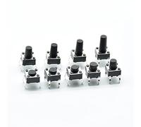 JNURGWLYH Pièces de Rechange Micro Interrupteur 20 pièces 6x6mm PCB momentané Tactile Tact Mini Bouton Poussoir Interrupteur Dip 4pin 6 * 6 * 4.5mm/5/6/7/8/9/10/11/12/13/14/15/16/17/18 /19(6x6x11mm)