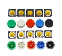 JNURGWLYH Pièces de Rechange Micro Interrupteur 20 pièces Interrupteur à Bouton-Poussoir Tactile momentané 12 * 12 * 7.3MM Micro Bouton de Commutation +