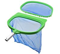 JNUYISW Épuisette de Piscine, Pool Skimmer Net Filet Profond et Plat Interchangeable Filet de Nettoyage pour Nettoyer Bassin Feuilles Pollens Débris pour Piscine, Spa, Étang, Vivier (Pas de Tige)