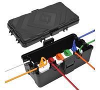 JNUYISW Petit Boite Etanche Electrique Exterieur, (26x12,5x9,5cm) Boitier Etanche IP54 Coffret Electrique Résistant aux Lntempéries Pour Multiprise Extérieure, Rallonges, Rallonges, Fiches Coudées