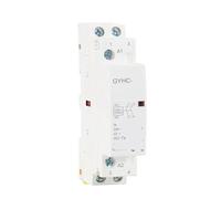 JNVFTCUX Contacteur modulaire Domestique de Type Rail 2P 16A 20A 25A 2NC 2NO 1NO1NC 50/60Hz AC contacteur(2P 25A 1NO1NC 220V)