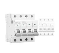 JNVFTCUX Disjoncteur H 10KA MCB 4P 6A 10A 16A 20A 25A 32A 40A 50A 63A 220V Courbe C 1 pièce(25 V)