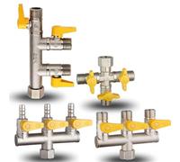 JNVFTCUX Vanne d'angle en Laiton, 1 entrée DN15, vanne à Bille 3 Voies, de dérivation 4, réinitialisation Manuelle, gaz Naturel(9)