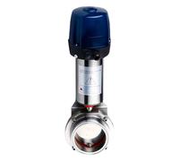 JNVFTCUX Vanne Papillon pneumatique 2" à Interrupteur Intelligent, Type Pince, diamètre extérieur 64 mm, actionneur Simple Effet, Acier Inoxydable 316