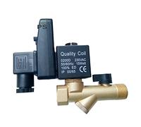 JNVFTCUX Withstand High Pressure and Temperature Extremes 1/2" Electric Timer Auto Water Valve Electronic Drain Solenoid Valve for Air Compressor Condensate Electric Drain Valve(12vdc)