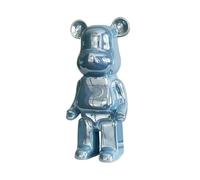 JNVHFGT Bearbrick - Ours en Blocs de 28cm, Sculpture de décoration de Bureau, Ours Violent Statues et statuettes(Blue)