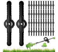 JNWYH 80 pièces Lame Tondeuse, Compatible Pour Lame Débroussailleuse pour Pastorale, Parterres de Fleurs, Cour, Champs, Pelouse, Terrain de Tootball(Noir)