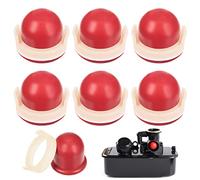 JNWYH Lot de 6 ampoules d'amorçage pour carburateur, pompe d'amorçage avec anneaux, ampoule d'amorçage rouge, piston d'amorçage pompe d'amorçage carburateur pour tondeuse à gazon, tronçonneuse,