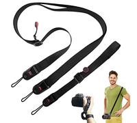JNWYH Sangle pour Appareil Photo, Caméra Épaule Courroie, Fermeture Rapide pour Appareils Photo Caméscope, Nylon, Noir, Classique