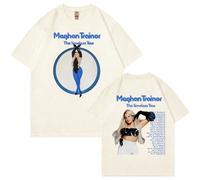 JNYEHSUI pour Les Femmes T-Shirt Chanteur Imprimé Coton À Blouse À Col Rond D'été Rue Oversize Étudiant Tendance Harajuku Tee M-eghan Trainor Hommes Et Femmes Cospaly Garçons Et Filles-Khaki||S