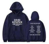 JNYEHSUI Sweats À Capuche pour Les Hommes Sweatshirt Décontractés Hoodies pour Hommes Femmes Cosplay Chanteur David Kushner 2D Impression Mode Hauts Hip Hop Style Sweatshirt-Navy Blue||x_s