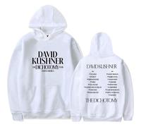JNYEHSUI Sweats À Capuche pour Les Hommes Sweatshirt Décontractés Hoodies pour Hommes Femmes Cosplay Chanteur David Kushner 2D Impression Mode Hauts Hip Hop Style Sweatshirt-White||x_s