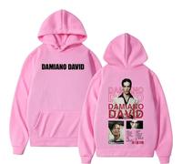 JNYEHSUI Sweats À Capuche pour Les Hommes Sweatshirt Hip Hop Style Sweatshirt Décontractés Hoodies Chanteur Dami-ano David 2D Impression Mode Hauts Haut De Sport Unisexe-Pink||x_s
