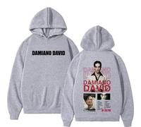 JNYEHSUI Sweats À Capuche pour Les Hommes Sweatshirt Hip Hop Style Sweatshirt Décontractés Hoodies Chanteur Dami-ano David 2D Impression Mode Hauts Haut De Sport Unisexe-Grey||x_s