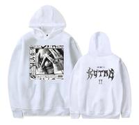 JNYEHSUI Sweats À Capuche pour Les Hommes Sweatshirt Hip Hop Style Sweatshirt Décontractés Hoodies Rapper Denzel Curry 2D Impression Mode Hauts pour Hommes Femmes Cosplay-White||3X_l
