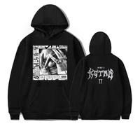 JNYEHSUI Sweats À Capuche pour Les Hommes Sweatshirt Hip Hop Style Sweatshirt Décontractés Hoodies Rapper Denzel Curry 2D Impression Mode Hauts pour Hommes Femmes Cosplay-Black||4X_l