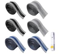 JNYUTEEN Bande Thermocollante Ourlet, 6 Rouleaux de 5 m x 2,5 cm Ruban Thermocollant avec Règle, 3 Couleur Ruban Thermocollant Adhésif pour Rideau Pantalon Robe Jean