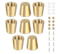 JNYUTEEN Lot de 8 Pieds de Planche à Découper en Laiton, 15 mm Mini Pieds avec Vis et Rondelles, Supports en Laiton pour Planches Meubles Plateaux et Présentoirs de Cuisine