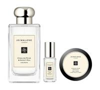 Jo-Malone-London Collections Poire-anglaise-freesiaEnglish Pear Collection English Pear & Sweet Pea Cologne 100 ml + English Pear & Freesia Body Crème 100 ml + English Pear & Freesia Cologne 9 ml 1 St