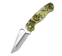 Joa Couteau de poche astucieux - Couteau pliant Flipper - Couteau d'extérieur EDC, couteau Tanto Pocket Folding - Camouflage G10/clip