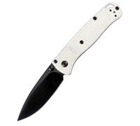 Joa Couteau pliant blanc - Petit couteau Tanto - Manche G10 - Couteau d'extérieur EDC - Couteau de survie multifonction - Couteau de chasse - Couteau à une main