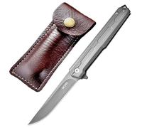 Joa Couteau pliant fin M390 de qualité supérieure - En acier inoxydable - Anti-couteau universel - Petit couteau d'extérieur - EDC - Portable - Camping - Couteau de survie - Couteau de chasse avec