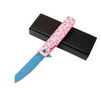 Joa Couteau pliant léger de survie portable en acier multicolore couteau de cou en métal couteau d'extérieur edc couteau multi couteau de chasse couteau pliant tanto cadeau pour homme