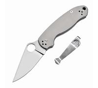 Joa Couteau pliant S30V de qualité supérieure en acier titane, petit couteau d'extérieur edc, couteau de survie en alliage de titane, couteau de chasse en maille, couteau à une main, couteau Tanto