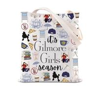 Joalpysm Sac fourre-tout inspiré de l'émission télévisée, sac fourre-tout inspiré de Rory Lovers Cadeau pour fille Sac à bandoulière pour les fans du film Fandom Cadeau Lorelai Rory 40 x 35 cm