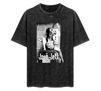 Joan Jett and The Blackhearts Men Black Cotton T-Shirt Print Unisex Tee L