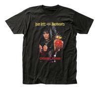 Joan Jett Cherry Bomb T Shirt Mens Licensed Rock N Roll Music Classic Tee Blacks