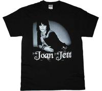 Joan Jett Photo Black T Shirt Rock The Blackhearts The Runaways Suzi Quatro Manches Courtes(X-Large)