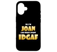 Joan Joke IDGAF Meme Funny Halloween Girl Costume for Joan Coque pour iPhone 16