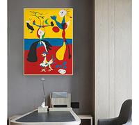 Joan Miro 《 Le fermier et sa femme 》 Surréalisme Toile Peinture à l'huile Art Affiche Image Décoration Murale Décoration de La Maison Impressions Sur Toile 80x120cm Sans Cadre
