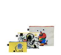 Joan Miro Poches zippées recyclées, Multicolore, L, Mallette cosmétique