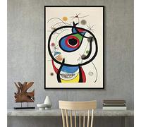 Joan Miro Tableaux sur toile Célèbres Peinture-Impression sur toile Joan Miro Reproductions-Tableau Abstrait Joan Miro Poster-Tableau d'art mural en toile(Galathee,1976)40x60cm(16x24in)sans cadre