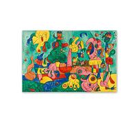 Joan Miro Tableaux sur toile Célèbres-Reproductions de Peintures Joan Miro Impression sur toile-Tableau Abstrait Joan Miro Poster-Tableaux décoratifs(Premier Roy, 1966)70x110cm(28x43in)Sans cadre