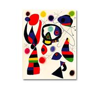 Joan Miro Tableaux sur toile Célèbres Reproductions-Impression sur toile Joan Miro -Tableau Abstrait Joan Miro Poster-Tableau d'art mural en toile(Watari Tokio,1983)60x90cm(24x36in)sans cadre