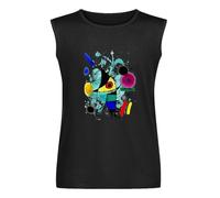 Joan Miro The Singing Fish Abstract Surrealism Mens Sleeveless T-Shirt Cotton Unisex Vest Tank Tee Black Tops XXL
