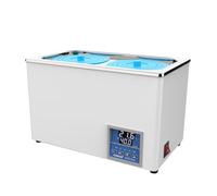JOANLAB Bain-Marie Laboratoire 6L, 600W - Double Ouverture, Acier Inoxydable - Thermostat Numérique ±0,1°C - Minuterie 0-99 Min - Affichage LED