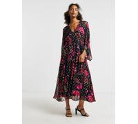 Joanna Hope Joanna Hope Black Metallic Foil Maxi Dress Black EU 42 (UK 14)