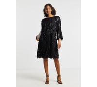 Joanna Hope Joanna Hope Black Sequin Tassle Mini Shift Dress Black EU 52 (UK 24)