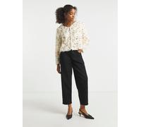 Joanna Hope Joanna Hope Gold Sequin Faux Feather Jacket With Bow Trim